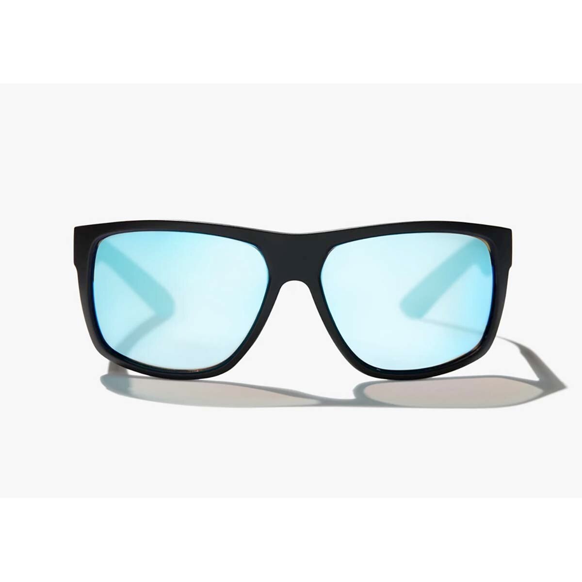 Bajio Boneville Sunglasses Polarized in Black Matte with Blue Plastic